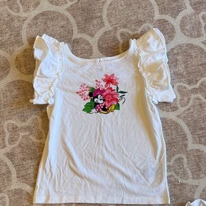 Janie and Jack White Tank Top with Minnie Mouse Design size 8